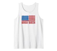 Patriotic American Flag Bingo Queen 4 luglio USA Canotta