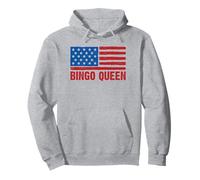 Patriotic American Flag Bingo Queen 4 luglio USA Felpa con Cappuccio