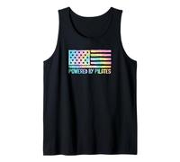 Patriotic American Powered by Pilates Flag 4 luglio USA Canotta