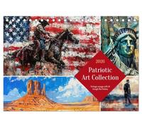 Patriotic Art Collection (Desk Calendar 2026 DIN A5 landscape), CALVENDO 12 Month DeskCalendar: A journey through the most important symbols of a proud america