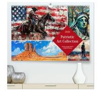 Patriotic Art Collection (High Quality Premium Wall Calendar 2026 DIN A2 landscape),CALVENDO 12 Month Wall Calendar: A journey through the most important symbols of a proud america