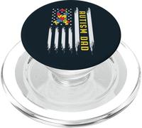 Patriotic Autism Dad - Nastro per la consapevolezza della bandiera americana PopSockets PopGrip per MagSafe