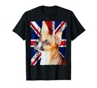 Patriotic Chihuahua UK Flag - Bandiera Regno Unito Cucciolo di Cane Maglietta