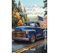Patriotic coloring page for Independence Day or July 4th - Retro pickup truck with a flag - An old American pickup truck driving down the road with a huge American flag fluttering from its bed