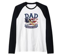 Patriotic Dad Fixer di Tutte Le Cose Maglia con Maniche Raglan