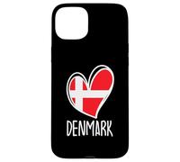 Patriotic Denmark - Bandiera danese a forma di cuore, per ragazzi e bambini Custodia per iPhone 15 Plus