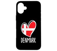 Patriotic Denmark - Bandiera danese a forma di cuore, per ragazzi e bambini Custodia per iPhone 16 Plus