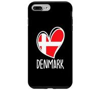 Patriotic Denmark - Bandiera danese a forma di cuore, per ragazzi e bambini Custodia per iPhone 7 Plus/8 Plus