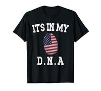 Patriotic Dna Bandiera Americana Fingerprint Pride US Maglietta