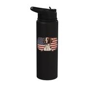 Patriotic English Pointer US Flag - Cane da caccia con papà Stainless Steel Insulated Water Bottle