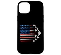 Patriotic Fighter Jets Bandiera USA Rosso Bianco & Blu 4 luglio Custodia per iPhone 15 Plus