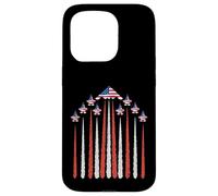 Patriotic Fighter Jets Bandiera USA Rosso Bianco & Blu 4 luglio Custodia per iPhone 15 Pro