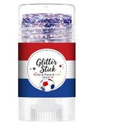 Patriotic Glitter Stick - cosmetico viso e bianco e glitter per capelli, body shimmer cream, rullo per il corpo del giorno 'indipendenza degli Stati Uniti, gel per feste, per bambini