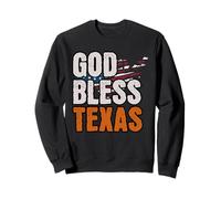 Patriotic God Bless Texas, Distressed American Flag Felpa