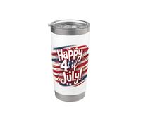 Patriotic Happy 4 luglio USA Firework Celebration Pride Bicchiere termico in acciaio inox doppia parete