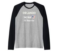 Patriotic Heart Orlando USA Il Vero Cuore d America Maglia con Maniche Raglan