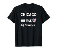 Patriotic Love Chicago USA Il Vero Cuore d America Maglietta