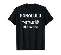 Patriotic Love Honolulu USA Il Vero Cuore d America Maglietta