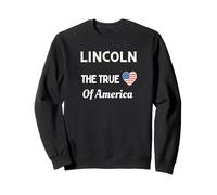 Patriotic Love Lincoln USA Il vero cuore d"America Felpa