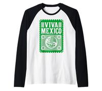 Patriotic Mexican Independence Day, Cactus Mexico Fiesta Maglia con Maniche Raglan