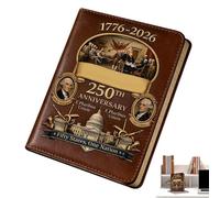 Patriotic Notebook - Hardcover Paper Journal | U.S. Historical Commemorative Notebook, Collectible Work Diary For School, Classroom, Evento, Celebrazione, Party, Teachers, Studenti