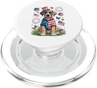Patriotic Puppy Zio Sam Hat 4 luglio Cane PopSockets PopGrip per MagSafe
