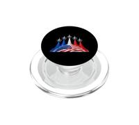 Patriotic Red White Blue USA Flag Fighter Jets 4th of July PopSockets PopGrip per MagSafe