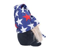 Patriotic Senza Volto Bambola Gnomo o Ornamento Nano per Ufficio - Decorazione della Bandiera Americana (barba grigia)