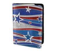 Patriotic Stars Stripes Independence Day Print 5.5 "passaporto elegante portafoglio documenti da viaggio archiviazione sicura per viaggiatori caso