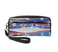 Patriotic Stars Stripes Independence Day Print Pencil Case Makeup Bag per accessori cosmetici cancelleria articoli da toeletta compagno di viaggio