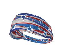 Patriotic Stars Strips Independence Day Printing One-Pack Confortevole elastico Esercizio Fascia atletica 10,9 x 34 cm Morbido e traspirante