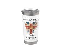 PATRIOTIC UK PRIDE BRITISH GB Orgoglioso della battaglia per la Gran Bretagna Bicchiere termico in acciaio inox doppia parete