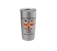 PATRIOTIC UK PRIDE BRITISH GB Orgoglioso della battaglia per la Gran Bretagna Bicchiere termico in acciaio inox doppia parete