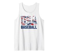 Patriotic USA American Flag Baseball players Canotta