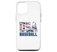 Patriotic USA American Flag Baseball players Custodia per iPhone 12/12 Pro