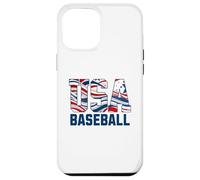 Patriotic USA American Flag Baseball players Custodia per iPhone 12 Pro Max
