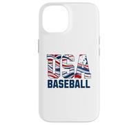 Patriotic USA American Flag Baseball players Custodia per iPhone 14