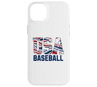 Patriotic USA American Flag Baseball players Custodia per iPhone 14 Plus
