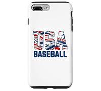 Patriotic USA American Flag Baseball players Custodia per iPhone 7 Plus/8 Plus