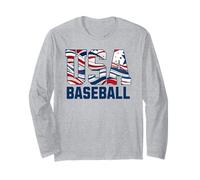 Patriotic USA American Flag Baseball players Maglia a Manica
