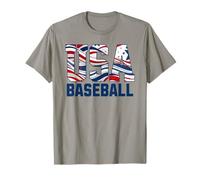 Patriotic USA American Flag Baseball players Maglietta