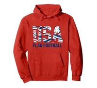 Patriotic USA American Flag Flag Football. Felpa con Cappuccio