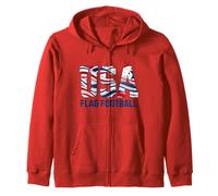 Patriotic USA American Flag Flag Football. Felpa con Cappuccio