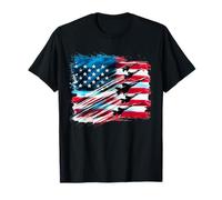 Patriotic USA Bandiera Fighter Jets Boys 4th of July Maglietta