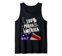 Patriotic USA Flag Proud To Be An American Citizen Veteran Canotta