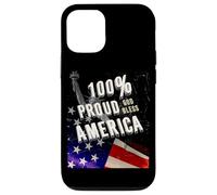 Patriotic USA Flag Proud To Be An American Citizen Veteran Custodia per iPhone 12/12 Pro