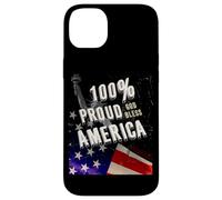 Patriotic USA Flag Proud To Be An American Citizen Veteran Custodia per iPhone 14 Plus