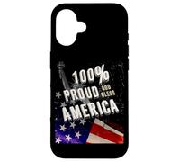 Patriotic USA Flag Proud To Be An American Citizen Veteran Custodia per iPhone 16
