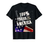 Patriotic USA Flag Proud To Be An American Citizen Veteran Maglietta