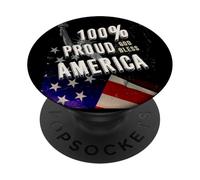 Patriotic USA Flag Proud To Be An American Citizen Veteran PopSockets PopGrip Adesivo